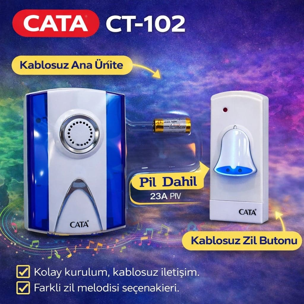 Cata Uzaktan Kumandalı Zil CT-102